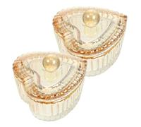 IWOWHERO 2 piezas Copa de Cristal para Manicura con Tapa Cuenco Reemplazable para Esmalte y Polvo Accesorio Duradero para Arte de Uñas de Unidades Color Champán Elegante