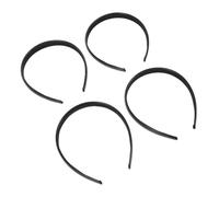 IWOWHERO 2 Piezas Diademas Negras de PU Elegante y Gruesas Banda Elástica para Mujer y Niña Accesorio para Cabello para Yoga y Lavado Facial Diseño Simple y