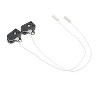 IWOWHERO 2 piezas Interruptor de Tracción para Luz de Baño de Unidades con Cuerda de Repuesto para Lámpara de Pared Fácil Instalación Material y Color Negro Compatible con Luces de Pared y