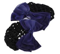 IWOWHERO 2 piezas Moño para Cabello con Lazo Azul para Sujetar Moños Accesorios para Enfermeras y Trabajadoras Sujeta Peinados para Mujeres y Niñas