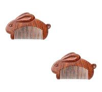 IWOWHERO 2 Piezas Peine De Pelo De Conejo Peine De De Rata Desenredador Cepillo De Pelo Peine De Peluquería Peine De Los Hombres Cepillo Secador De Pelo Cabello Sándalo