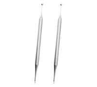 IWOWHERO 2 piezas Pluma Doble Cabeza de Inoxidable Masajeador Práctico de Puntos Corporales Ergonómico y Portátil para Acupresión y Masaje Preciso