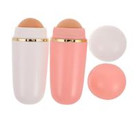 IWOWHERO 2 Piezas Rodillo Facial Absorbente de Aceite Volcánico Blanco y Rosa Control de Brillo Suave con Sensible Reutilizable para y Cuidado Facial