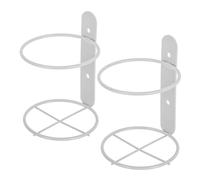 IWOWHERO 2 Piezas Soporte de Vino Rojo Montado Pared Organizador Vertical para Botellas Estantería Metálica Blanca para Cocina Bar y Comedor