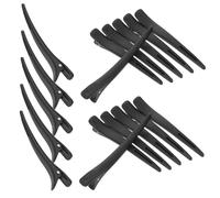 IWOWHERO 20 Piezas Clips Peluquería Negros sin Pinzas Peluquero Antideslizantes para Teñir Rizar y Peinar Cabello Profesional
