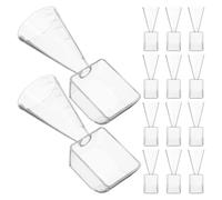 IWOWHERO 20 Piezas Cuchara para ajustar la película cucharas medidoras de líquidos para hornear recogedor de fórmula medir pala de plastico Transparent