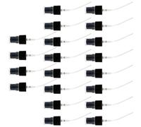 IWOWHERO 20 piezas Tapones de Pulverizador Spray Negro para Botellas Boquilla de Plástico Reutilizable Cabezal de Bomba Compatible con Botellas de Perfume y Alcohol Sin Fugas Pulverizador
