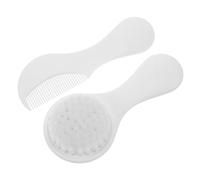IWOWHERO 2piezas Cepillos Para Costra Láctea Peine Cerdas Suaves Cabelludo Masajeador Suave Para Baño De Recién Nacidos Para Cuidado Del Cabello Infantil
