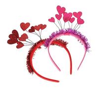 IWOWHERO 2piezas Diadema De Corazón De San Valentín De Tocados Cabello Adorno Para San Valentín Accesorios Para Fotos De San Para Fiestas De
