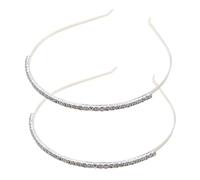 IWOWHERO 2piezas Diadema De Perlas Elegante y Delicada De Adorno Para Mujeres Para Bodas y Eventos Especiales Accesorio Reutilizable y Duradero