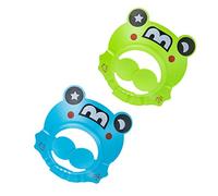 IWOWHERO 2piezas Gorro De Ducha Para Pequeños Gorro De Champú Resistente Al Agua Para Baños y Duchas Azul y Verde Protección Cabeza Aseo