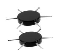 IWOWHERO 2piezas Herramienta De Punteado Para Uñas Bolígrafo Dotting Circular Multi-funcional Para Manicura Para Uso Casa y Salones Acero Inoxidable y Diseño Profesional