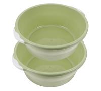 IWOWHERO 2piezas Lavabo Plástico Cubo De Baño Lavabo Doméstico Clásico Duradero y Ecológico Antideslizante Fácil De Mover Multifuncional