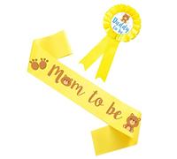 IWOWHERO 2piezas Sash y Pin De Papá y Mamá Beber Para Fiesta De Decoraciones y Accesorios Para Shower Kit De Diseño Atractivo
