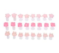 IWOWHERO 3 Juegos Divisor de dedo manicura herramienta de silicona para uñas separadores de dedos para manicura espaciador de punta plástico rosa