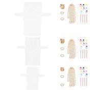 IWOWHERO 3 Juegos Kit Malla Plástica para Bolsos de Lona Accesorios para Bricolaje Crochet Materiales para Tejer Bolsas Hechas Mano Compatibles con Bordado y Patchwork