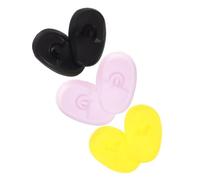 IWOWHERO 3 Pares de Orejeras Protectoras de Silicona para Teñir el Cabello, Protección Auditiva Resistente para Salón y Uso Personal, Cubiertas Oídos en Colores Negro, Amarillo y Violeta,