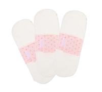 IWOWHERO 3 piezas Almohadillas Reutilizables de Algodón para Mujer Unidades Suaves y Transpirables Compresas Menstruales Lavables Protección Diaria y