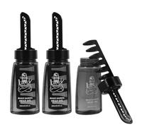 IWOWHERO 3 piezas Botellas Aplicadoras para Gel de Peinado Diseño con Peine Integrado Botella Rellenable Práctica para Estilismo y Cuidado Capilar Casa y Barbería Material Plástico
