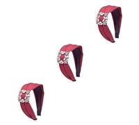 IWOWHERO 3 Piezas De Diadema Para Mujer Diadema Con De Imitación Diadema Envuelta En Tela Tocado Para El Pelo Para Mujer Tocado De De Imitación Aros Para El Pelo