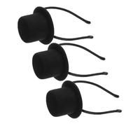 IWOWHERO 3 Piezas Mini Top Hat Headband Vintage Flapper Costume Accessory Lightweight Comfortable For Themed Party Halloween Christmas Roaring Tea Party