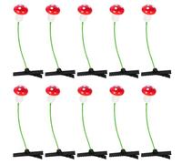 IWOWHERO 30 Pinzas Cabello Infantil Forma de Hongo Pequeñas Horquillas Kawaii Color Rojo Marrón Accesorios para Niñas de 8 a 12 Años Ideales para Uso Diario y Ocasiones Obsequios