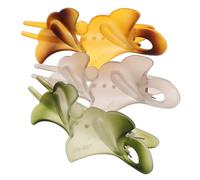 IWOWHERO 3pcs Floral Matte Decoración De Cabello Cabello Para Mujeres Pequeños Clips De Cabello De Flores Occidentales Barretines Elegantes Clips Para El Cabello Para El Cabello Japoneses