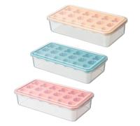 IWOWHERO 3Piezas Cubos de Hielo Reutilizables Molde de Hielo DIY Compartimentos para Refrigerador de Cubiteras Apilables Colores para Bebidas Frías