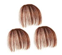 IWOWHERO 3piezas Flequillo Postizo De Extensiones De Cabello Falsas Diseño Realista Para Mujeres Cambia Tu Estilo Sin Daño Para Fiestas y Eventos Especiales