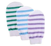IWOWHERO 3piezas Guantes Exfoliantes De Ducha Reutilizables Para Cuerpo Manoplas De Baño Para Limpieza Profunda Para Hombres y Mujeres Espalda Piernas