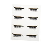 IWOWHERO 4 pares Pegatinas Impermeables para Delinear Ojos Cintas Adhesivas para Maquillaje de Pestañas Brillantes Doradas Herramientas Fáciles de Aplicar y Retirar para Maquillaje Preciso