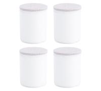 IWOWHERO 4 Piezas Almohadillas Elevadoras para Muebles Pads de Altura Resistente Carbono Antideslizantes Absorbentes de Impacto Protectores para Suelo Uso Cama Sofá y Escritorio Blancas