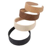 IWOWHERO 4 piezas Diademas de Rafia para Mujer Accesorios para Cabello con Diseño Bohemio Ligereza y Cómodo para Uso Diario y Eventos Especiales Color Aleatorio Color Aleatorio