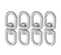 IWOWHERO 4 Piezas Gancho Giratorio de Acero Inoxidable de Soporte Pesado para Hamaca Colgante y Silla de Columpio con Rotación para Exteriores y Camping