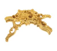IWOWHERO 4 Piezas Moldura de Techo Estilo Europeo Dorado, Ligera y Fácil de Instalar, Material Plástico Duro, Tamaño 33x14x2 Cm, Adecuado para Dormitorios y Comedores Clásicos Rococó