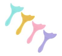 IWOWHERO 4 piezas Plantillas de para Delineador de Ojos Curvos para Maquillaje Femenino Reutilizables y Suaves Ayudan Aplicar Sombra y Máscara sin Manchas Herramienta Color Color Aleatorio