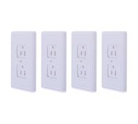 IWOWHERO 4 piezas Protector Enchufes Bebés Unidades Cubierta Automática Seguridad Infantil Tapón Enchufe Pared Fácil Instalación Resistente y Seguro para Hogar