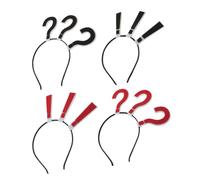 IWOWHERO 4 Piezas Question Mark Hair Band Accesorios de Pelo Divertidos con de Interrogación y Exclamación para Fiesta de Halloween Mujeres y Adolescentes