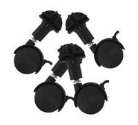 IWOWHERO 4 Piezas Ruedas Giratorias Negras para Cochecito de Ruedas de Plástico Silenciosas con Reducción de y Estabilidad Compatibles con Sillas de Oficina Mesas y Muebles Accesorio para
