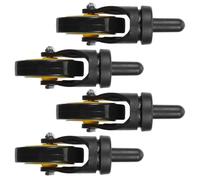 IWOWHERO 4 Piezas Ruedas Giratorias Suaves para Cubo de Fregona de Repuesto para Carros de Limpieza Rodamientos Resistentes para Muebles y Equipos de Oficina