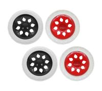 IWOWHERO 4 Piezas Ruedas para Carrito Casters Resistentes con Núcleo Plástico Silenciosas y Fáciles de Instalar Repuesto para Carros Compra y Carritos Playa