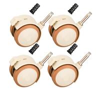 IWOWHERO 4 piezas Ruedas para Cuna Niña con Freno Ruedas Giratorias de Goma para Muebles Cama y Carrito Infantil Soporte Pesado Fácil Instalación Silenciosas y Estables