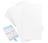 IWOWHERO 40 Hojas Papel Desprendible A6 de Doble Cara Grueso y Portátil, Hojas de Liberación para Álbum de Pegatinas y Colección, Adecuado para Adolescentes y Adultos