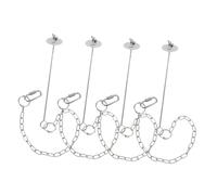 IWOWHERO 4piezas Comedero Colgante para Pájaros Inoxidable De Porta Frutas para Aves para Alimentación De Periquitos y Aves Domésticas