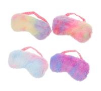 IWOWHERO 4piezas De Sueño De Plush Colorida Antifaces Suaves y Transpirables Para Dormir Para Viajes y Oficina