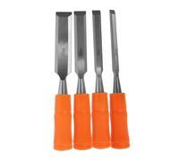 IWOWHERO 4piezas Formones De Carpintería Para Talla De Madera Cinceles Manuales De Carbono Mango De Herramientas De Escultura Madera Para Proyectos