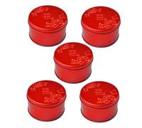 IWOWHERO 5 piezas Caja de Lata Redonda Clásica para de Diseño Chino Tradicional Recipiente Ligero y Compacto para Bodas y Fiestas con Patrón y Buen Sellado