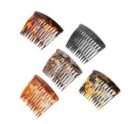 IWOWHERO 5 Piezas Peine Lateral para Cabello Accesorio Retro Francés de Acetato Antistático para Peinados Recogidos Moños y Peine Decorativo para Mujeres con Cabello Grueso y Ondulado