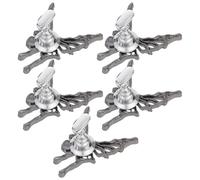 IWOWHERO 5 piezas Soportes Magnéticos para Uñas Aleación con Base Multifuncional para Exhibición y Práctica de Nail Art Soporte Organizador para Puntas Artificiales Salones y Uso