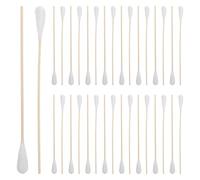 IWOWHERO 50 bastoncillos de algodón con mango de : bastoncillos de algodón para limpieza de de maquillaje con aceite. para orejas para limpieza, joyería, pulido, maquillaje y perros.